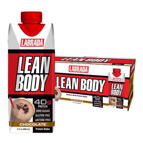 Labrada Lean Body Ready-to-Drink Protein Shake (12 x 500 ml, Schokolade)