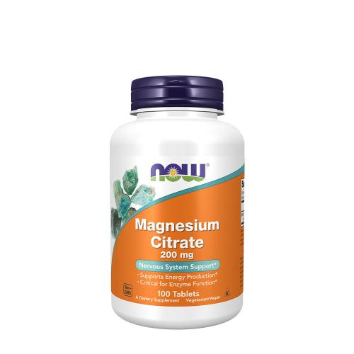 Now Foods Magnesium Citrate 200 mg - Magnesiumcitrat 200 mg Tablette (100 Tabletten)