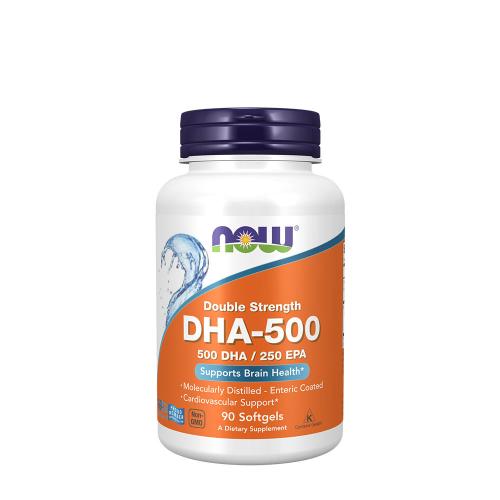 Now Foods DHA-500, Double Strength - Extra Potente Omega-3 Fettsäuren (90 Weichkapseln)