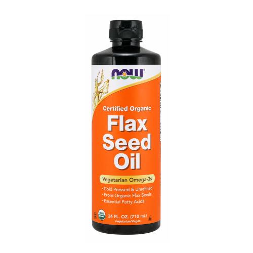 Now Foods Organic Flax Seed Oil - Flüssiges Leinsamenöl (710 ml)