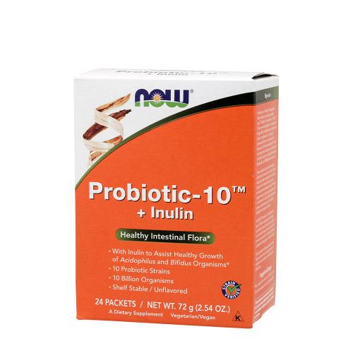 Now Foods Probiotic-10™ + Inulin - Probiotikum mit Inulin (24 Päckchen)