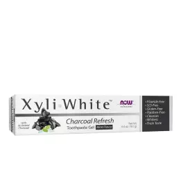   Now Foods XyliWhite Charcoal Refresh Toothpaste Gel (181 g, Minze)