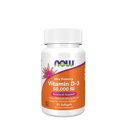 Now Foods Vitamin D-3 50,000 IU (50 Weichkapseln)