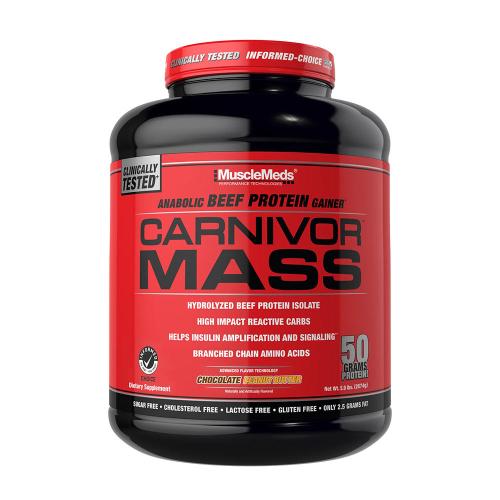 MuscleMeds Carnivor™ Mass 100% Beef Protein Mass Gainer (2674 g, Schokoladen-Erdnussbutter)