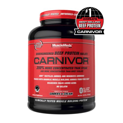 MuscleMeds Carnivor™ 100% Beef Protein (1624 g, Cookies & Cream)