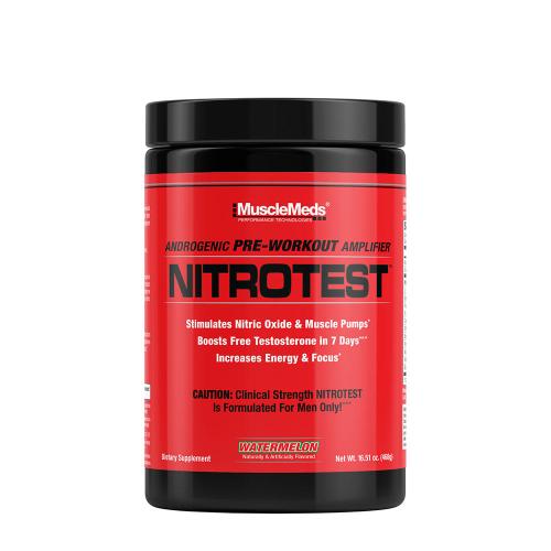MuscleMeds Nitrotest - 2 in 1 Pre-Workout + Test Booster (468 g, Wassermelone)