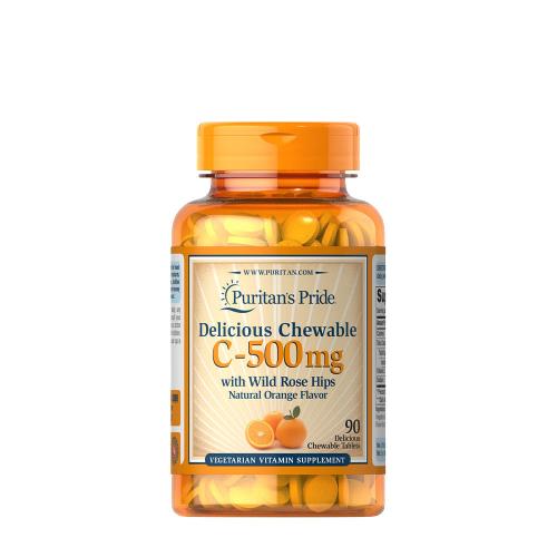 Vitamin C 500 mg Kautablette mit Hagebutte (90 Kautabletten)