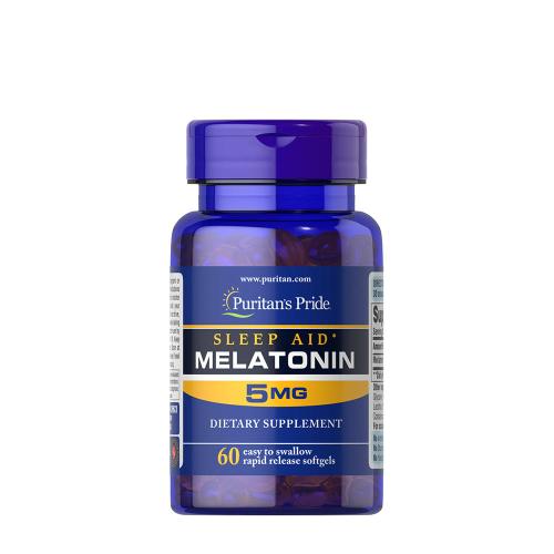 Melatonin 5 mg - Extra Starkes Schlafförderndes Vitamin (60 Weichkapseln)