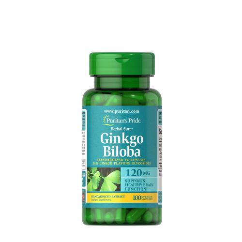 Puritan's Pride Ginkgo Biloba-Extrakt 120 mg Kapsel (100 Kapseln)