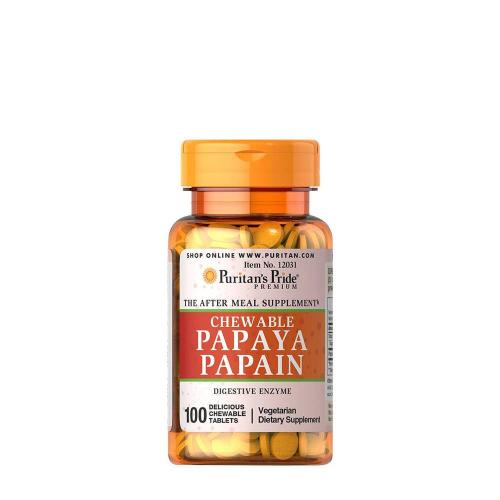Puritan's Pride Papaya Papain - Verdauungsenzym Kautablette (100 Kautabletten)