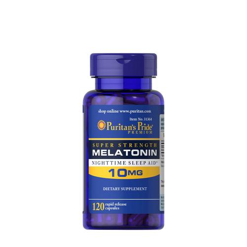 Puritan's Pride Melatonin 10 mg Kapsel - Schlafförderndes Vitamin (120 Kapseln)