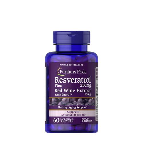 Puritan's Pride Resveratrol Antioxidans 250 mg Weichkapsel (60 Weichkapseln)