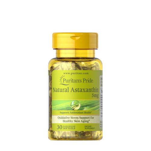 Puritan's Pride Astaxanthin 5 mg Weichkapsel - Antioxidativer Schutz (30 Weichkapseln)