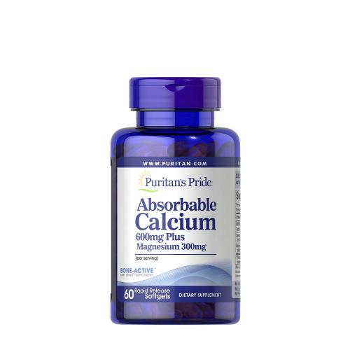 Puritan's Pride Calcium 600 mg und Magnesium 300 mg Weichkapsel (60 Weichkapseln)