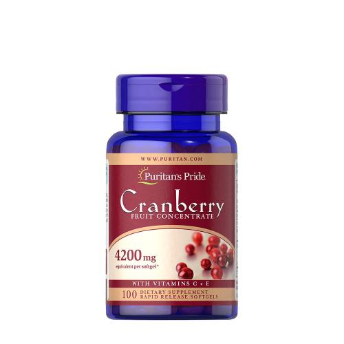 Cranberry-Fruchtkonzentrat mit zusätzlichem Vitamin C und E (100 Weichkapseln)