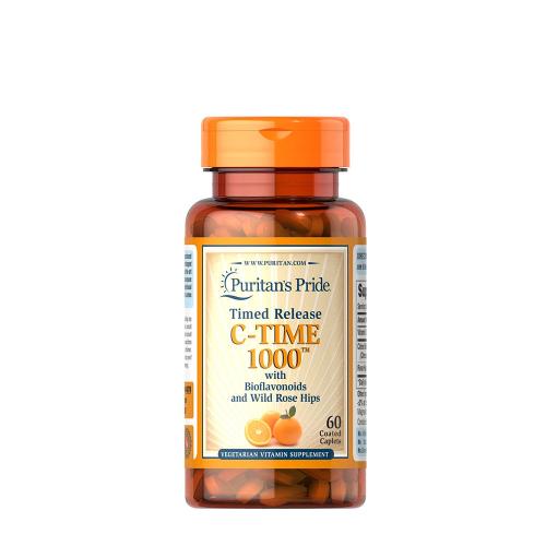 Puritan's Pride Vitamin C mit Hagebutte 1000 mg Kapsel mit verzögerter Freisetzung (60 Kapseln)