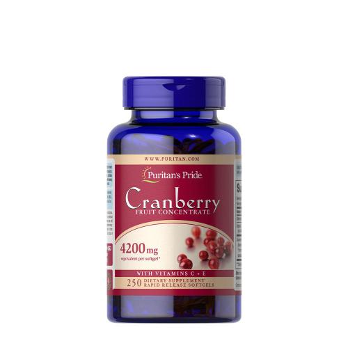 Cranberry-Fruchtkonzentrat mit zusätzlichem Vitamin C und E (250 Weichkapseln)