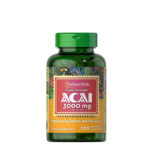 Puritan's Pride Acai-Extrakt 3000 mg Weichkapsel - Antioxidans (120 Weichkapseln)