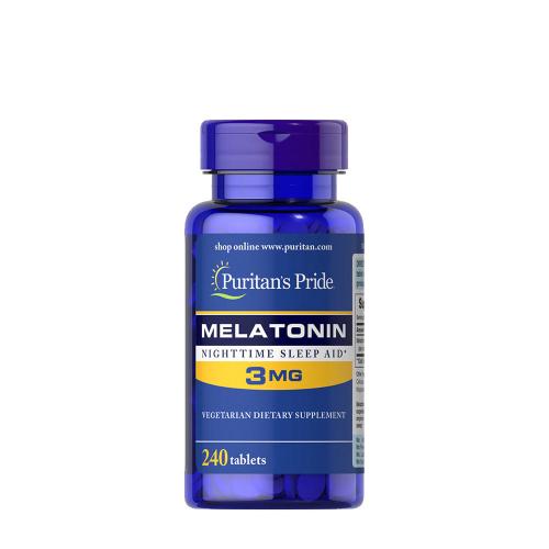 Puritan's Pride Melatonin 3 mg Tablette - Schlafförderndes Vitamin (240 Tabletten)