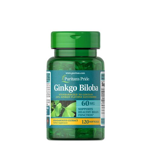 Puritan's Pride Ginkgo Biloba-Extrakt 60 mg Weichkapsel (120 Weichkapseln)