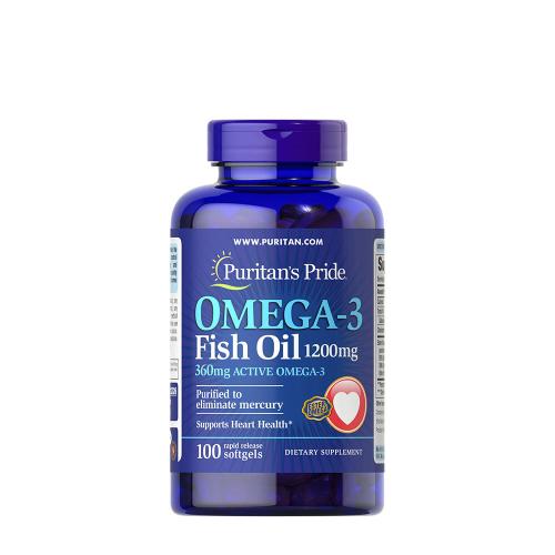 Puritan's Pride Omega-3-Fischöl 1200 mg Weichkapsel (100 Weichkapseln)