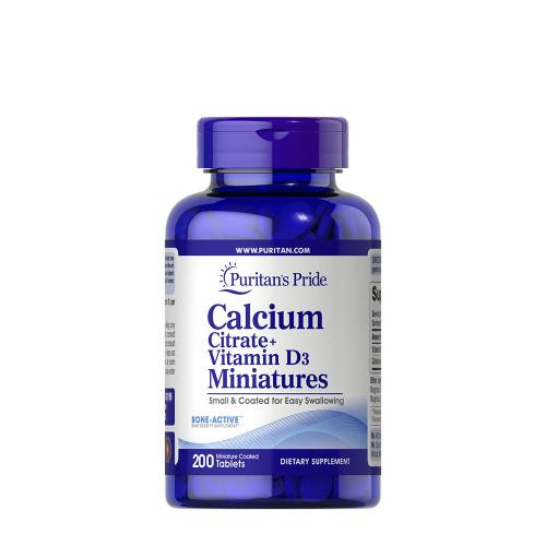Puritan's Pride Calciumcitrat mit zusätzlichem Vitamin D (200 Mini-beschichtete Tabletten)