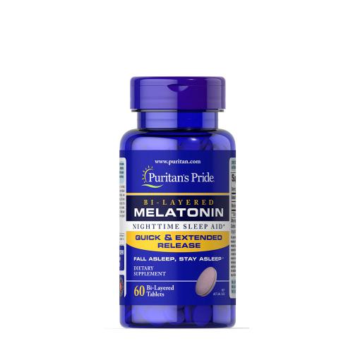 Melatonin 5 mg - Schlafförderndes Vitamin Zweischichttabletten (60 Bi-Layered Tabletten)