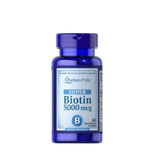 Puritan's Pride Biotin 5000 mcg Kapsel - Vitamin B7 (60 Kapseln)