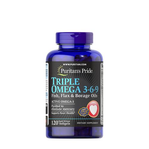 Puritan's Pride Triple Omega 3-6-9 Fish, Flax & Borage Oils (120 Weichkapseln)