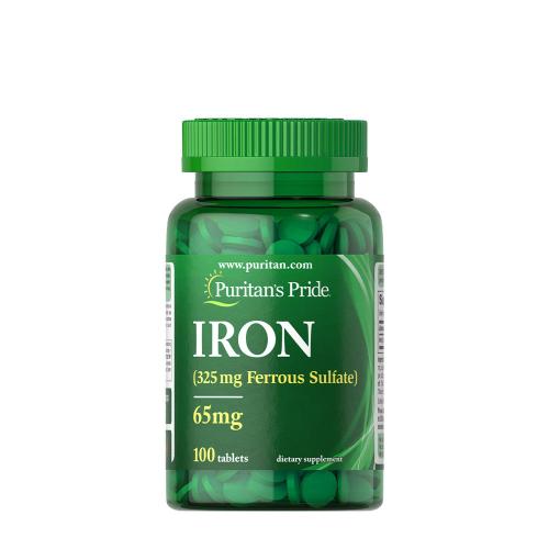 Puritan's Pride Iron 65 mg (Ferrous Sulfate 325 mg) (100 Tabletten)