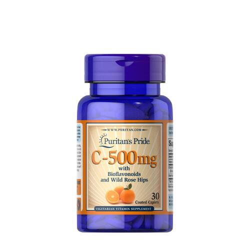 Puritan's Pride Vitamin C-500 mg with Bioflavonoids and Rose Hips Trial Size (30 Kapseln)