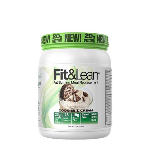 Fit & Lean Meal Replacement - Mahlzeitenersatz und Fettbrenner (453 g, Cookies & Cream)