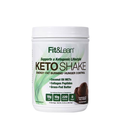 Fit & Lean Keto Shake - Keto Mahlzeitenersatz Shake (602 g, Schokoladeneiscreme)