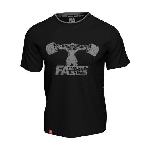 FA - Fitness Authority T-Shirt Double Neck (Size: S) (S, Schwarz)
