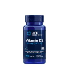   Life Extension Vitamin D3 25 mcg (1000 IE) (250 Weichkapseln)