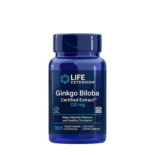 Life Extension Ginkgo Biloba Certified Ext 120 mg  (365 Kapseln)