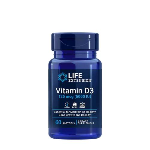 Life Extension Vitamin D3 125 mcg (5000 IU) (60 Weichkapseln)