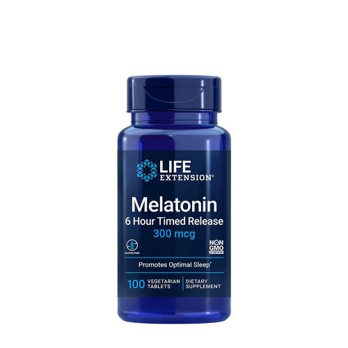 Life Extension Melatonin 6 Hour Timed Release (300 mcg) (100 veg.Tabletten)