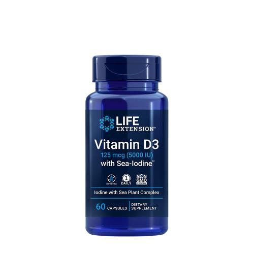 Life Extension Vitamin D3 with Sea-Iodine™ (60 Kapseln)