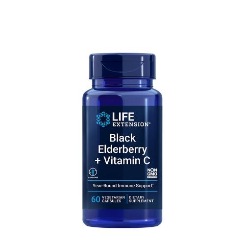 Life Extension Black Elderberry + Vitamin C (60 veg.Kapseln)