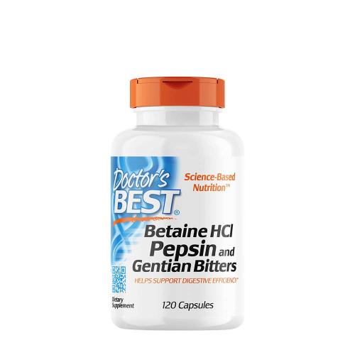 Doctor's Best Betaine HCL Pepsin & Gentian Bitters (120 Kapseln)