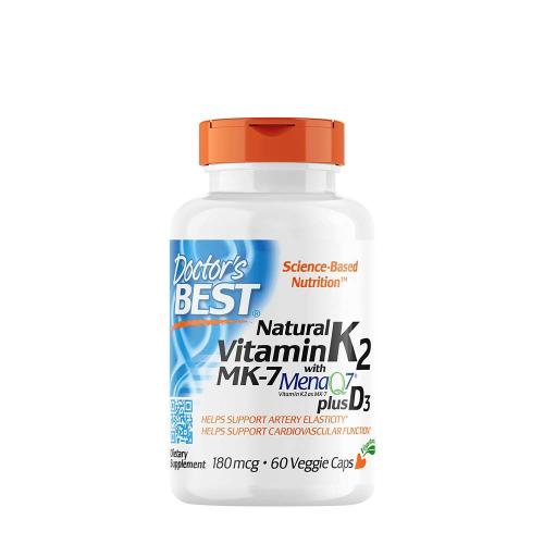 Doctor's Best Natural Vitamin K2 (MK7) 180 mcg + D3 1000 IU (60 veg.Kapseln)