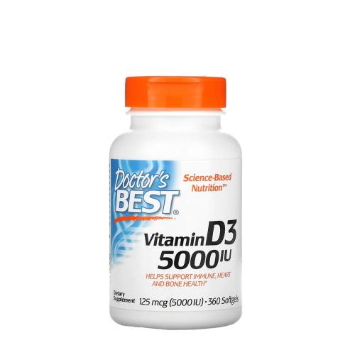 Doctor's Best Vitamin D3 5000 IU (360 Weichkapseln)