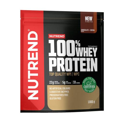 Nutrend 100% Whey Protein (1000 g, Schokolade & Kakao)