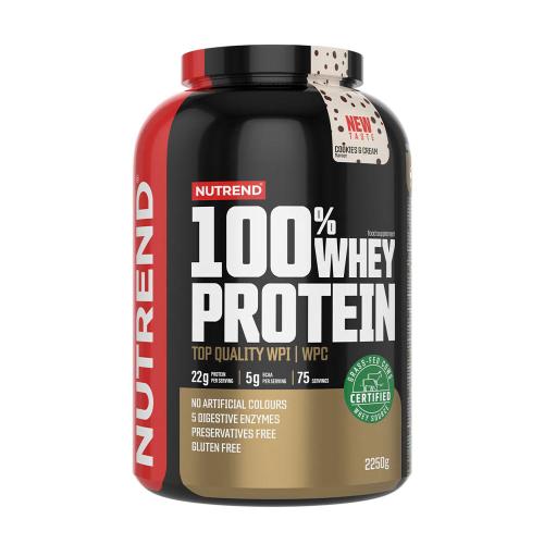Nutrend 100% Whey Protein (2250 g, Cookies & Cream)