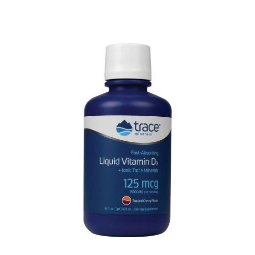 Trace Minerals Liquid Vitamin D3 5000 IU (473 ml, Tropische Kirsche)