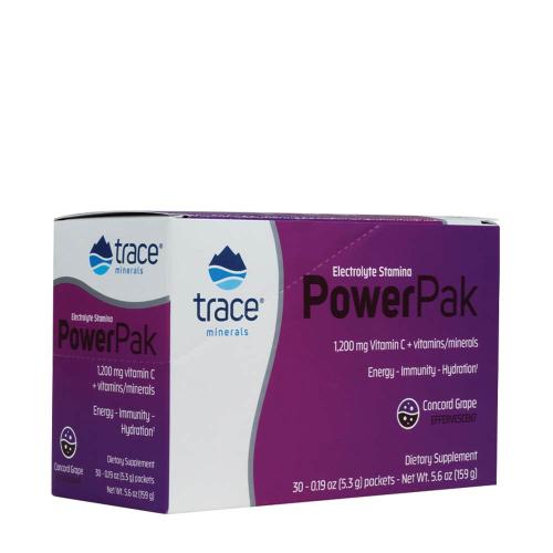 Trace Minerals Electrolyte Stamina Power Pak  (30 Packungen, Concord Grape)