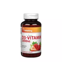 Vitaking Vitamin D3 2000 IU  (210 Lutschtabletten, Erdbeere)