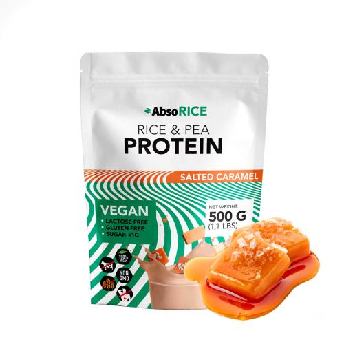 AbsoRICE Rice & Pea Protein - Vegan Protein Powder (500 g, Gesalzenes Karamell)