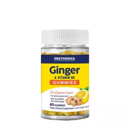   Enzymedica Ginger & Vitamin B6 Gummies (60 Gummibonbons, Zitrone Ingwer)